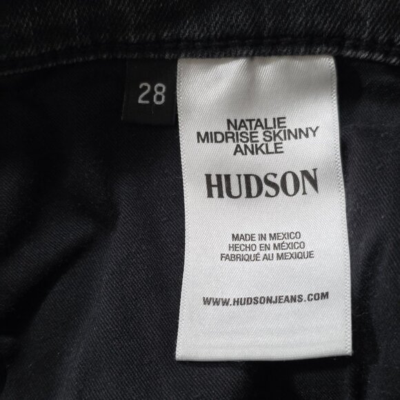 Hudson Natalie Jeans Womens 28 Gray Mid Rise Skinny Raw Hem Stretch Grunge Boho - Picture 10 of 14